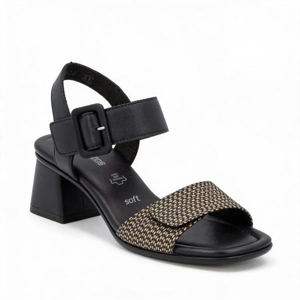 Remonte D1K51 Ankle Strap Sandals   in  Black