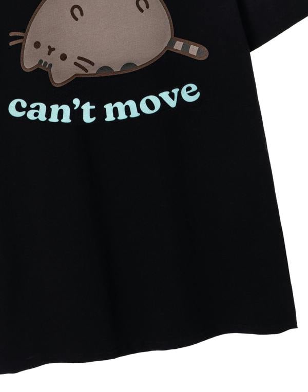 Pusheen Womens Black So Lazy Short Sleeved T-Shirt
