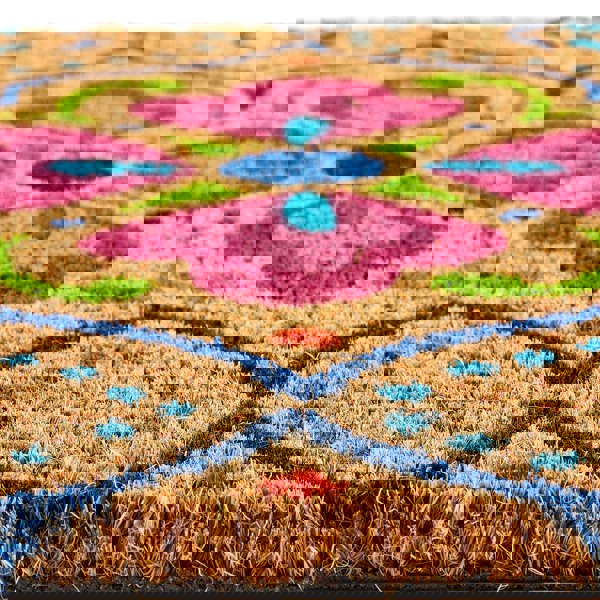 My Mat Printed Coir Bright Ikat Doormat