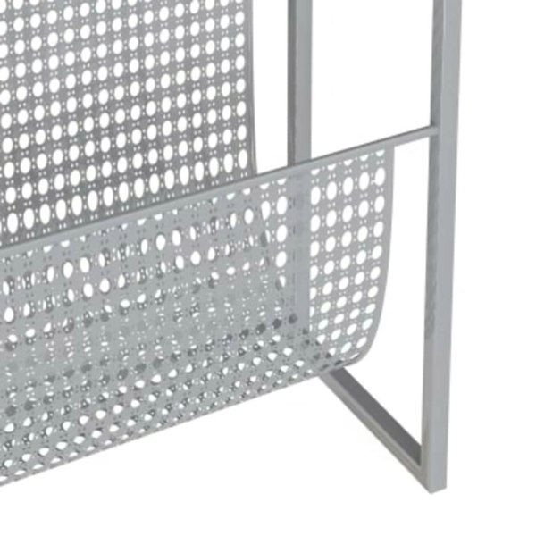 Berkfield Magazine Rack Silver 35x15x45 cm Steel