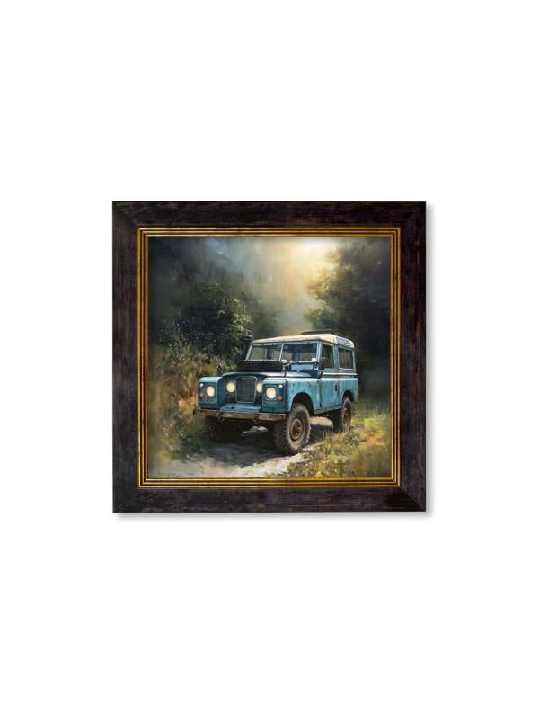 Exceptional Art Country Track Defender Blue - Oxford Square Frame