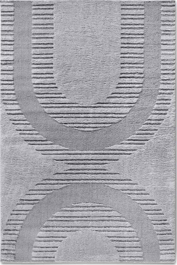 Hanse Home High Pile – Soft Geometric Shaggy Grey Rug