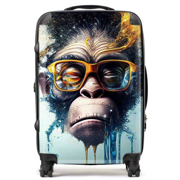 Warren Reed Monkey Splashart Suitcase