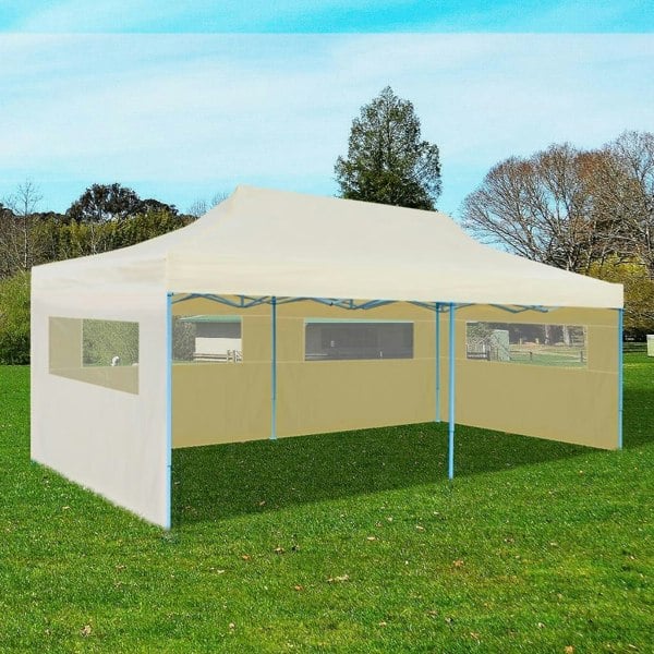 Berkfield Cream Foldable Pop-up Party Tent 3 x 6 m