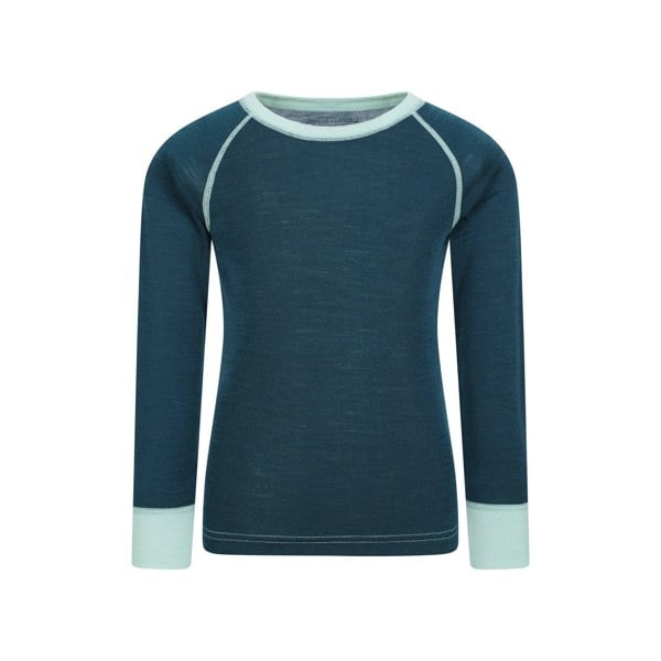 Mountain Warehouse Childrens/Kids Merino II Round Neck Base Layer Top - Teal