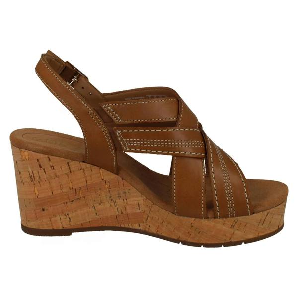 Clarks Ladies Clarks Strappy Wedge Sandals Sabina Sling