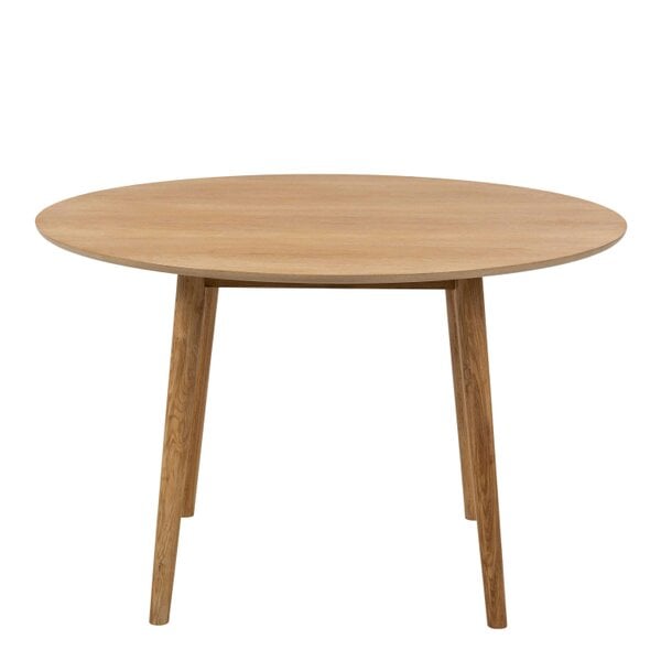 Wyld Haus Debrecen Solid Oak and Olive Green Round Dining Table + 4 Dining Chairs