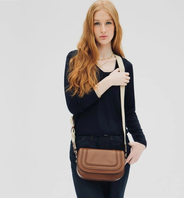 Apatchy London The Mimi Midi Tan Leather Bag