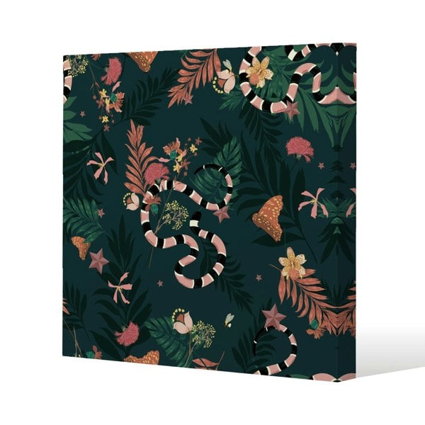 Benjamin Tate Design Beautiful dark forest Slim Style Canvas Print  75x75cm , 15mm Slim Real wood.