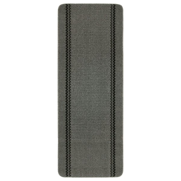 Machine Washable Dark Grey Design Mats | Bordered Line