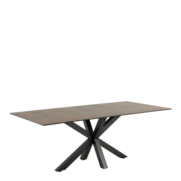 Furniture To Go Heaven Dining Table with Ceramic Rusty Brown Top