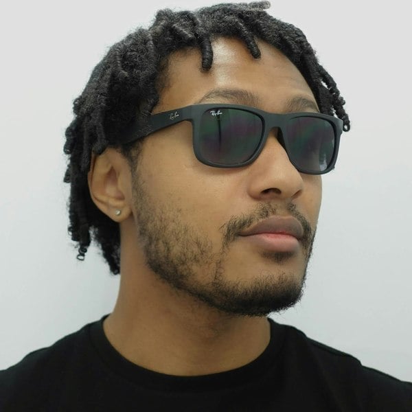 Ray-Ban Sunglasses Justin 4165 601/8G Rubber Black Grey Gradient