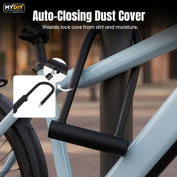 MY DIY PROFESSIONAL PRODUCTS My DIY U-Shaped Bike Lock - Heavy Duty Bicycle U Lock with 2 Keys - Rust & Weather Resistant Cycle Lock for MotorBikes