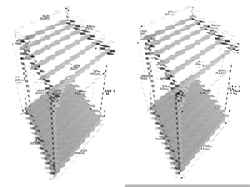 Arbor Garden Solutions Wall Mounted Pergola and Decking Kit Ovolo Design