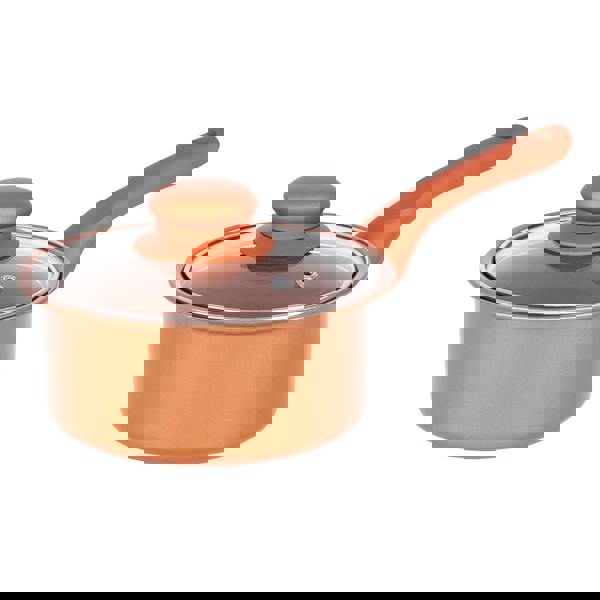 Gr8 Home 8 Piece Copper Carbon Steel Non-Stick Cookware Set with Lids