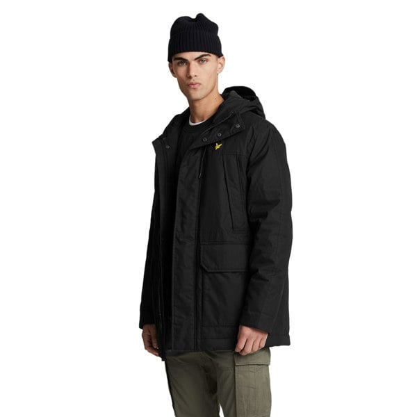 Lyle & Scott Mens 2.0 Microfleece Parka - Jet Black