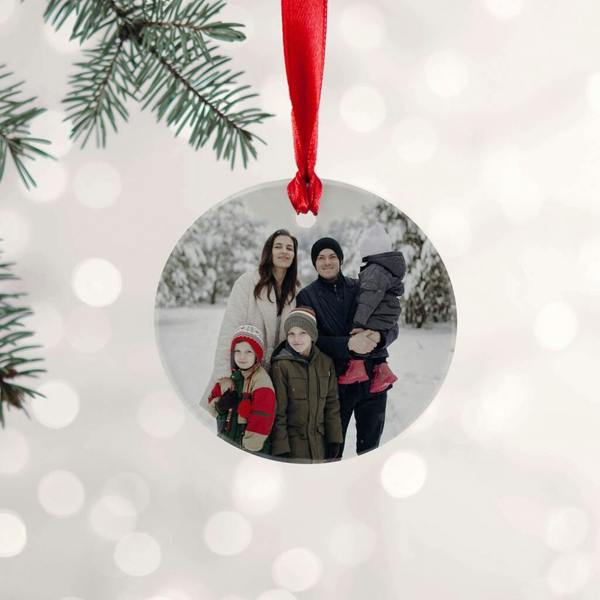Personalised Photo Christmas Ornament - detail view