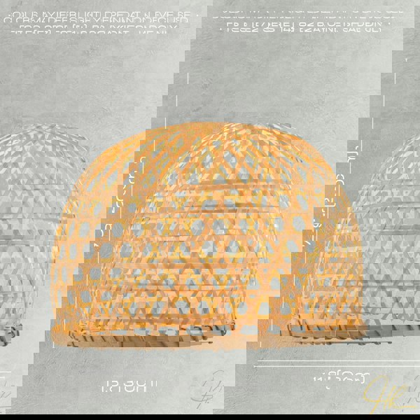 Hand Strapped Natural Bamboo Pendant Lighting Shade with Bell Shape Image 6