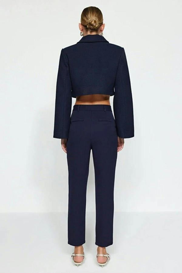 WOVCOR Basic Cigarette Skinny Leg Woven Trousers