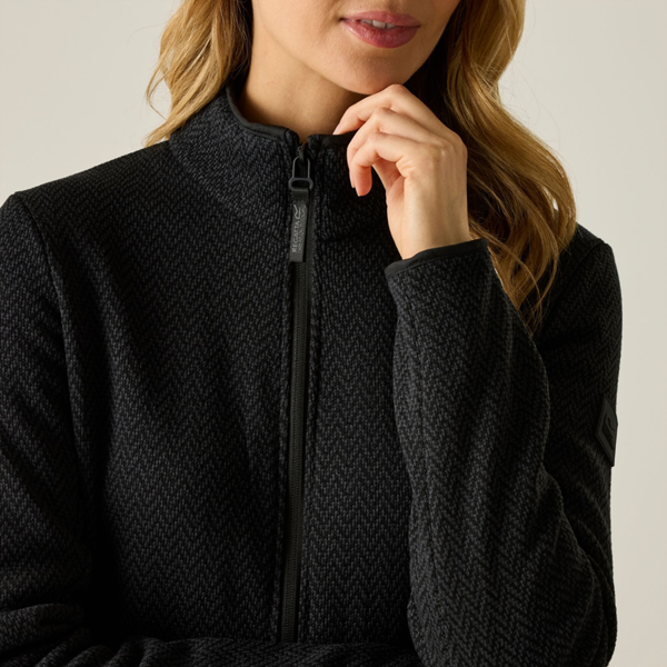 Regatta Womens Elzie Fleece Jacket - Black/Ash