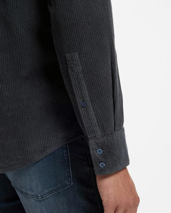 BOSS Orange Relegant 6 Mens Long Sleeve Cotton Shirt - Dark Blue 404 | CHO | Designer Mens,Shirts,Long Sleeve