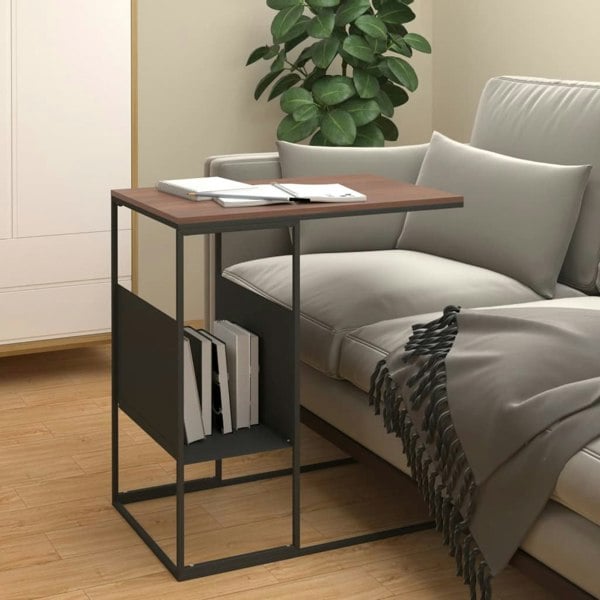Berkfield Side Table Black 55x36x59.5 cm Engineered Wood