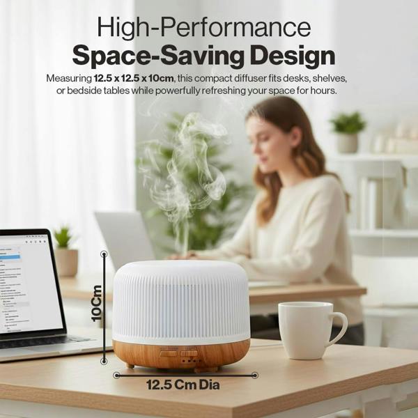 LKH HOME COLLECTION LKH Aroma Diffuser & Humidifier 300ml with Remote & Timer - Aromatherpay Ultrasonic Mist 10 Essential Oils & USB Powered