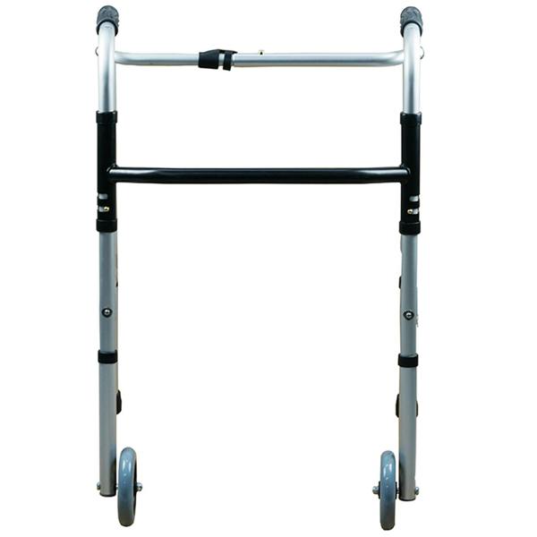 Gr8 Home Folding Walking Frame Lightweight Aluminium Walker Adjustable Zimmer With Wheels