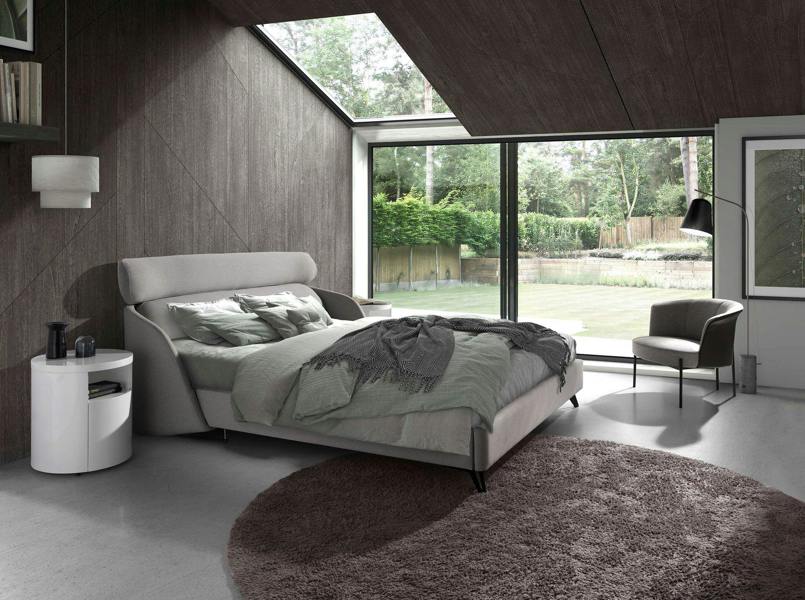 Angel Cerdá Light Grey Fabric Bed 7161
