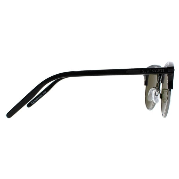 Serengeti Sunglasses Lela 8942 Shiny Dark Gunmetal Black Mineral Polarized 555nm Green