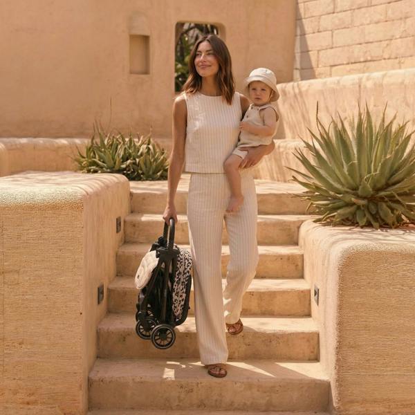 My Babiie MBX6 Compact Stroller - Fawn Leopard