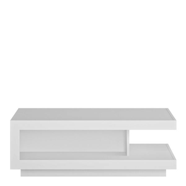 Wyld Haus Hjorring White Gloss Wooden Minimalist Coffee Table