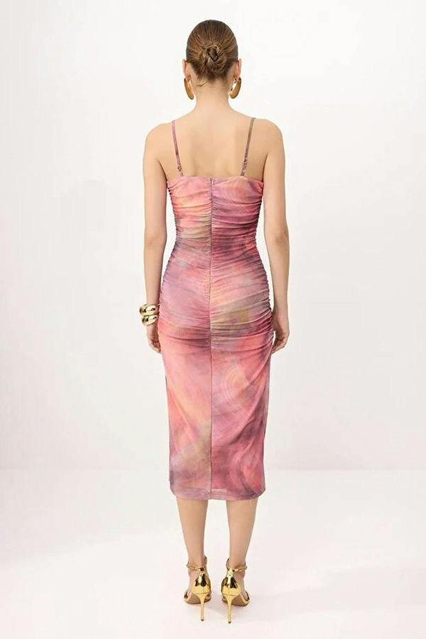 WOVCOR Abstract Patterned Knitted Dress