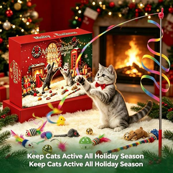 Leaper Christmas Advent Calendar Gift Set for Cats