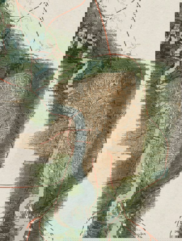 c.1834 Panoramic Map of the Thames - The Weird & Wonderful