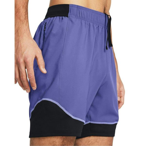 Under Armour Mens Pro 2 in 1 Relaxed Fit Shorts - Navy - 