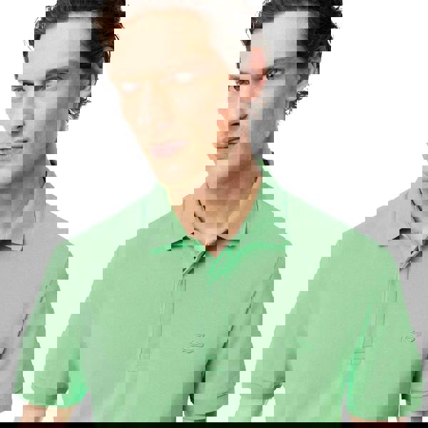 Lacoste Mens Pique Stretch Regular Polo Shirt - Green - 