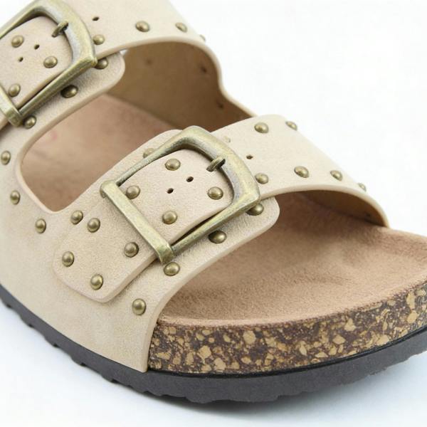 Heavenly Feet POLLY Mules Sandals   in  Light Brown