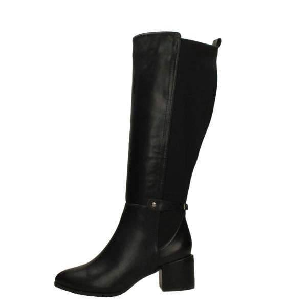 Spot On Ladies Spot On Block Heel Wide Fitting Knee High Boots  F51256