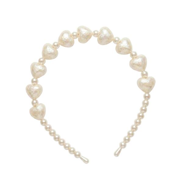 Gold Trip Pearl Heart Headband
