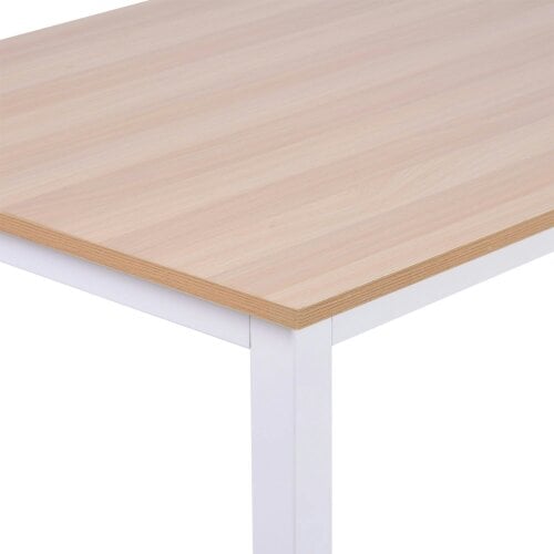 Wyld Haus Modo 120cm Metal And Wooden White Work Desk With Steel Frame