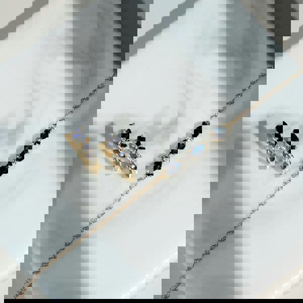 Gemondo Classic Oval Sapphire & Diamond Hoop Earrings in 9ct Yellow Gold