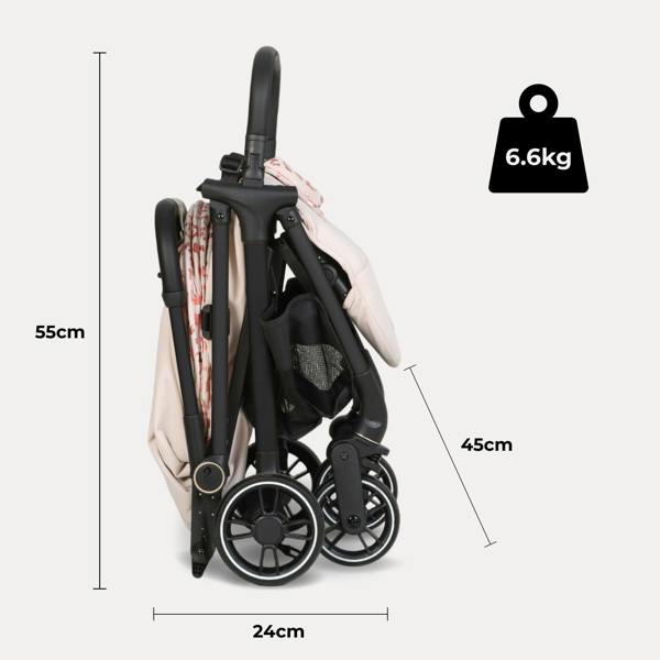 My Babiie MBX6 Compact Stroller - Pink Leopard