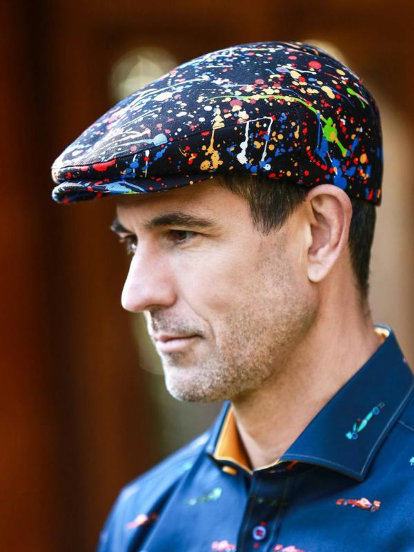 Smoke Printed Flat Cap - Claudio Lugli Shirts