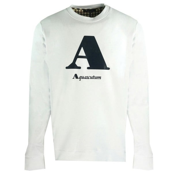 Aquascutum "A" Logo White Sweatshirt