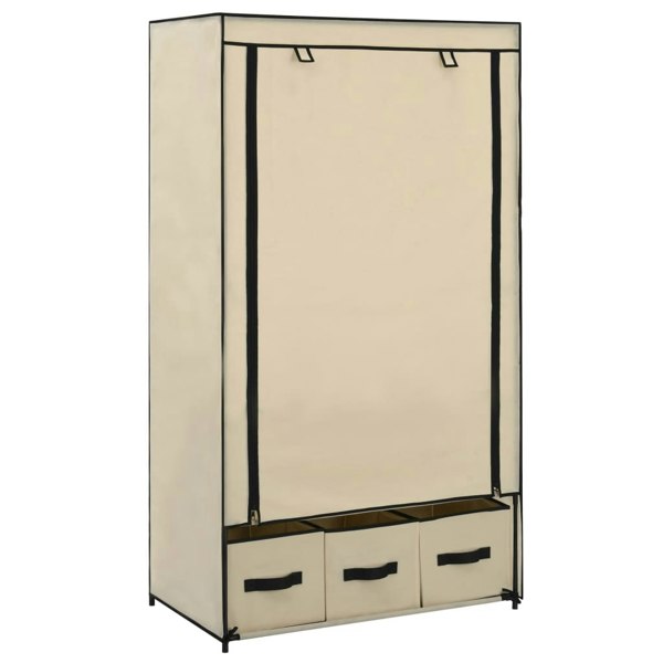Berkfield Wardrobe Cream 87x49x159 cm Fabric