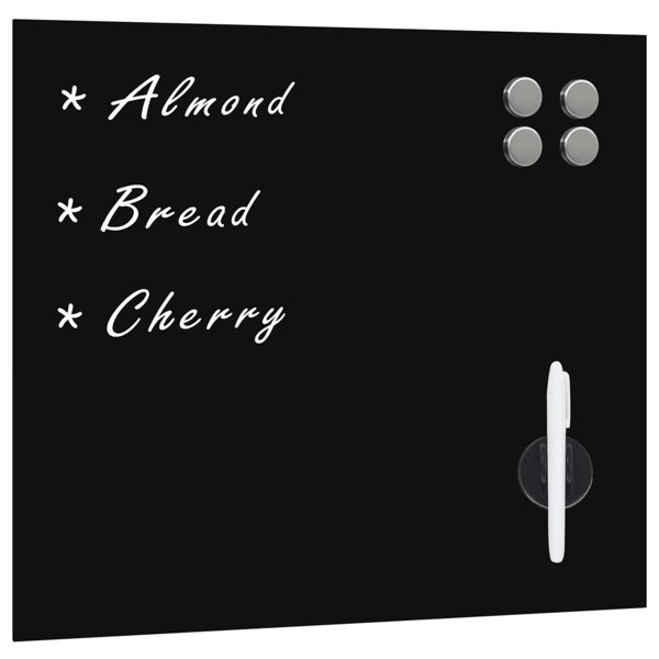 Berkfield Wall Mounted Magnetic Board Glass 50x50 cm