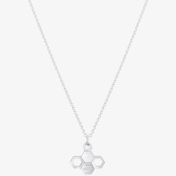 T. H. Baker Sterling Silver Large Bee Pendant Necklace BPL-SL