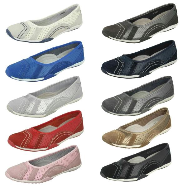 Down to Earth Ladies Down To Earth Flat Ballerina Shoes