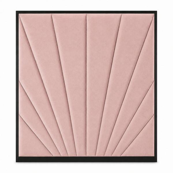 Great British Beds Mercer Headboard Contrast Piping - Pink Plush